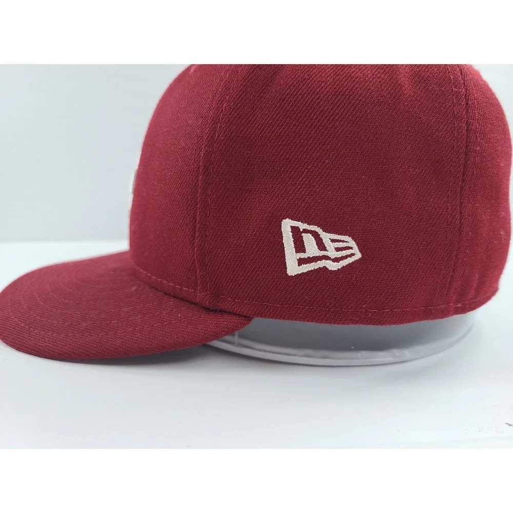New Era 59FIFTY Los Angeles Dodgers Fitted Hat Size 7‎ Red Cap Baseball Team MLB
